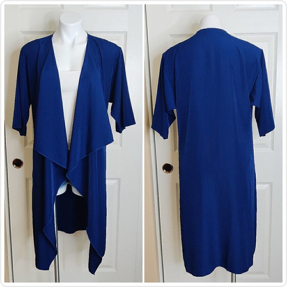 LuLaRoe Shirley navy open front kimono cardigan sz S
